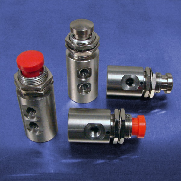 Push Button Stainless Steel 3 Way Valves Push Button Stainless